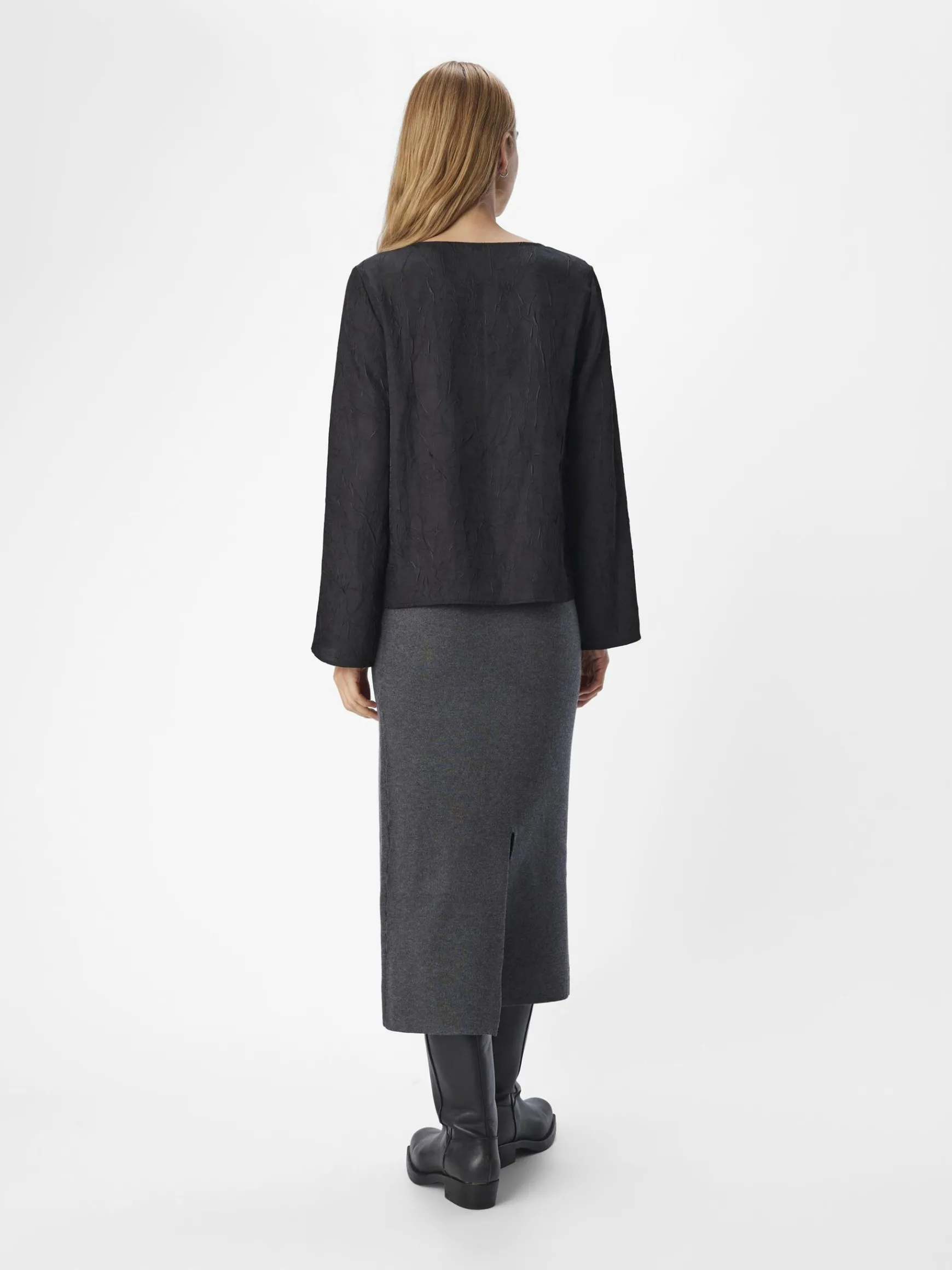 OBJECT Toppar|Skjortor*JACQUARD TOPP Black
