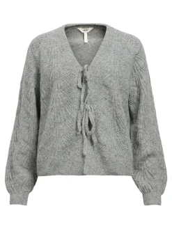 OBJECT Cardigans*KNYTNING FRAM KOFTA Medium Grey Melange