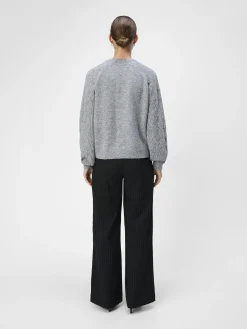OBJECT Cardigans*KNYTNING FRAM KOFTA Medium Grey Melange