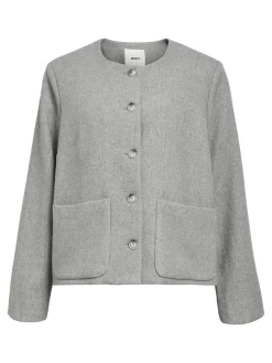 OBJECT Ytterkläder*KORT JACKA Light Grey Melange