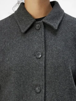 OBJECT Ytterkläder*KORT JACKA Dark Grey Melange
