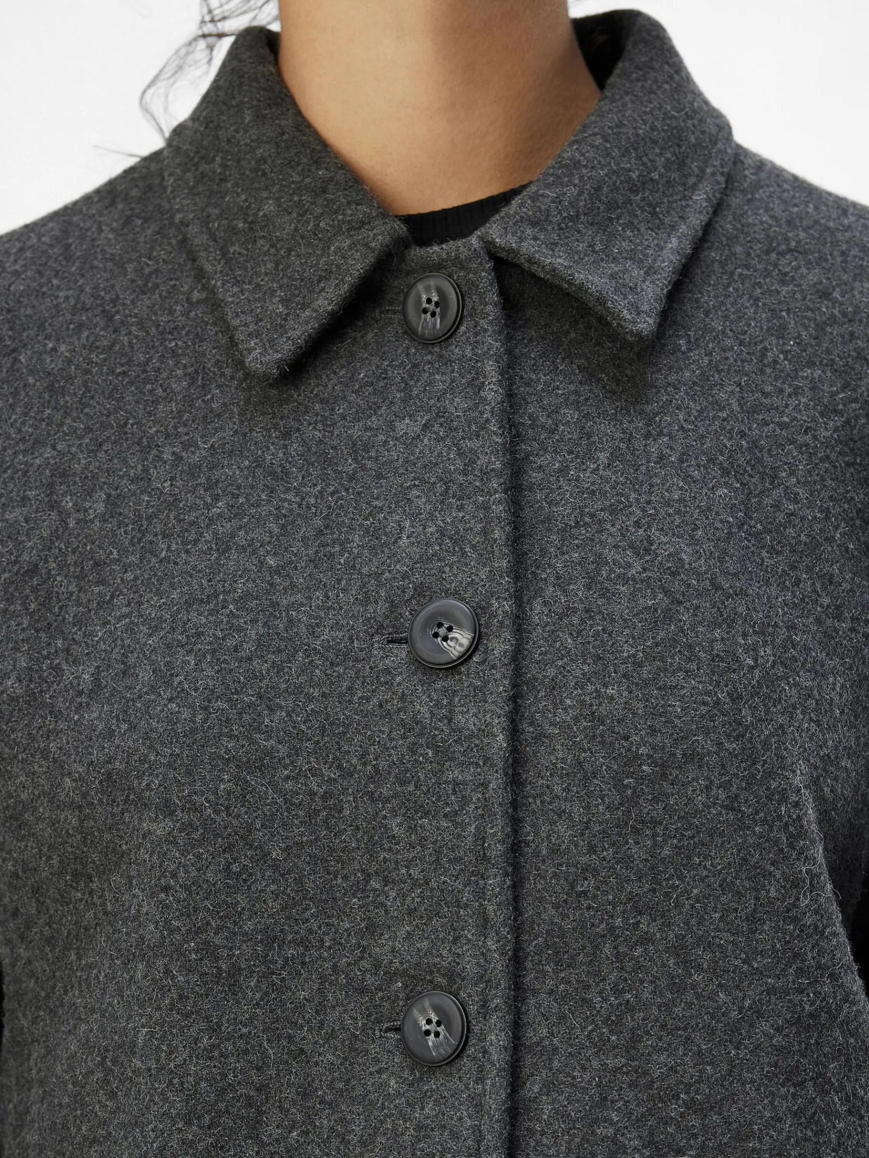 OBJECT Ytterkläder*KORT JACKA Dark Grey Melange