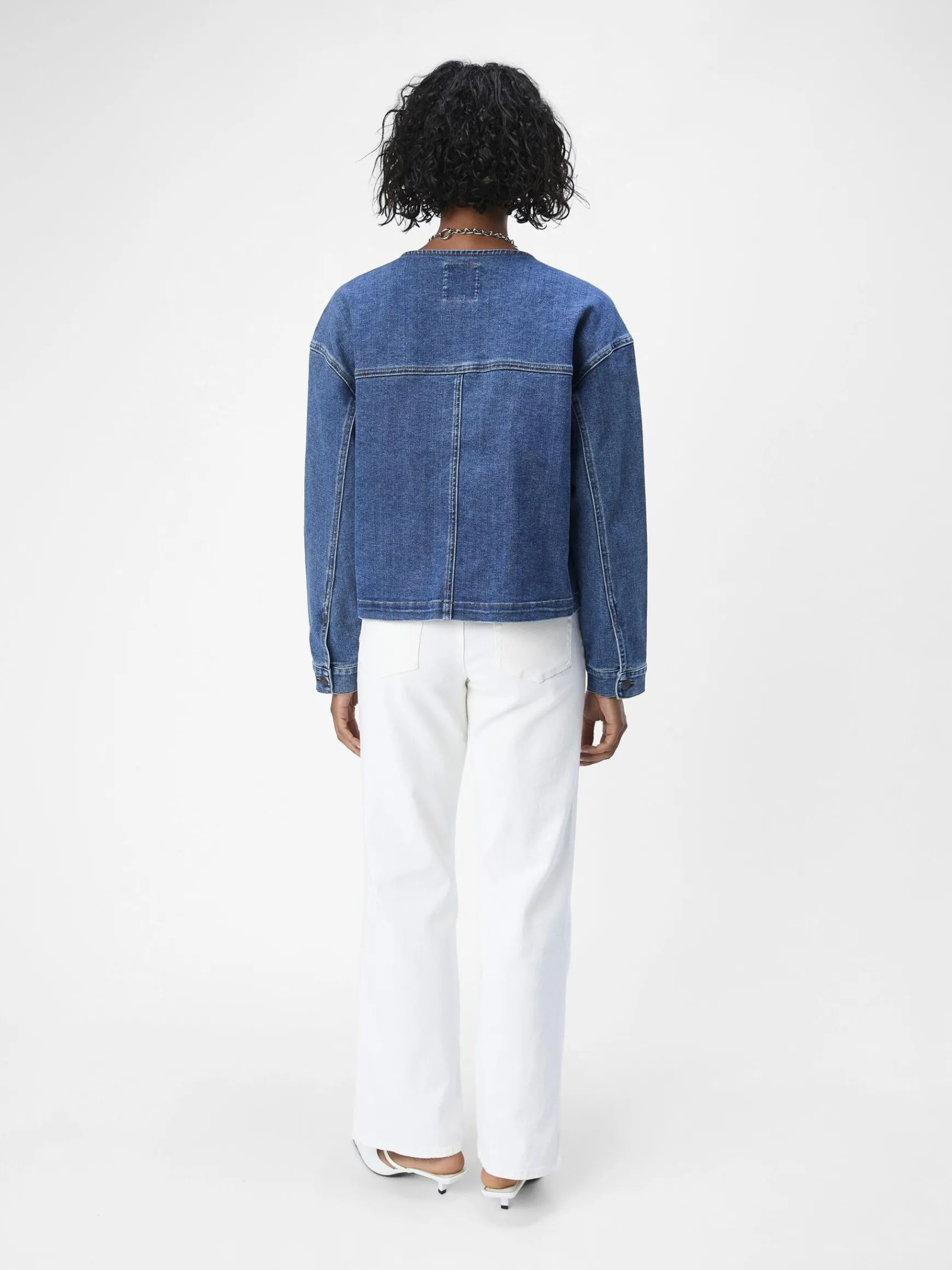 OBJECT Ytterkläder*KORT JEANSJACKA Medium Blue Denim