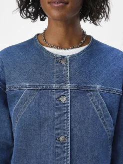 OBJECT Ytterkläder*KORT JEANSJACKA Medium Blue Denim