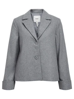 OBJECT Ytterkläder*KORT KAVAJ Light Grey Melange