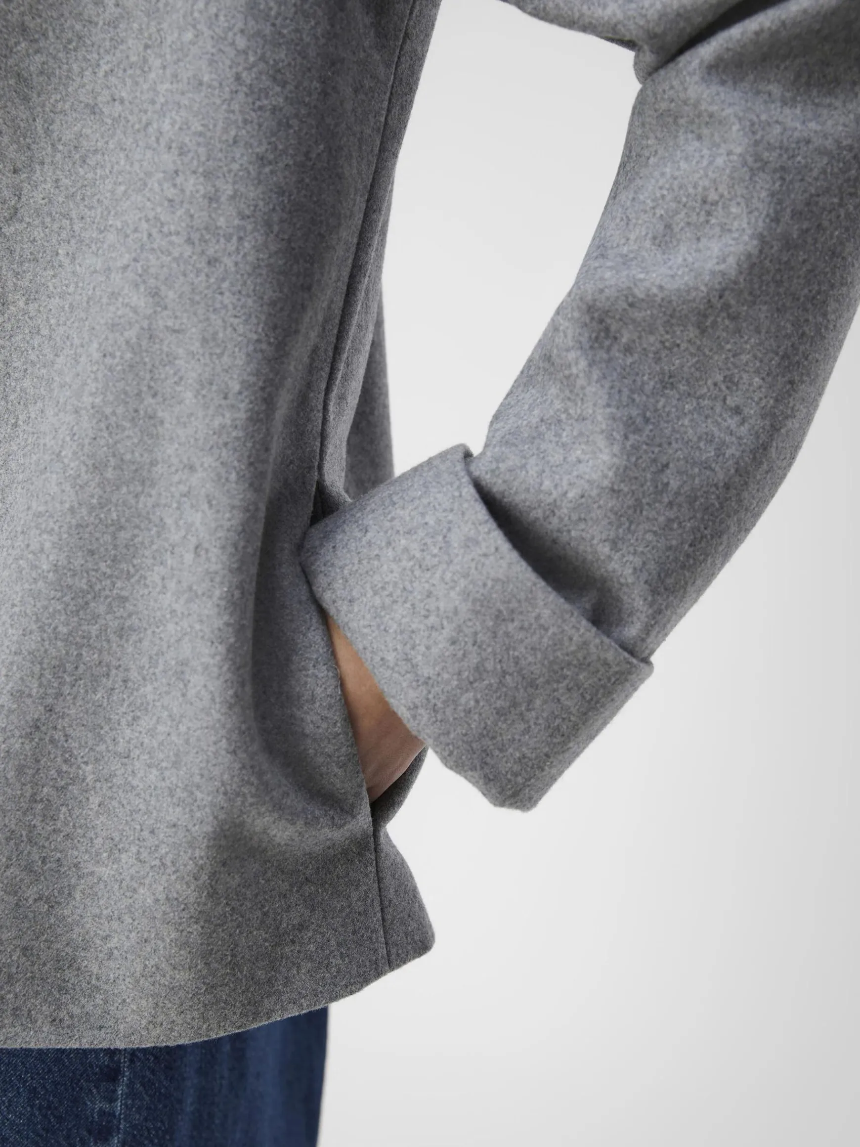 OBJECT Ytterkläder*KORT KAVAJ Light Grey Melange
