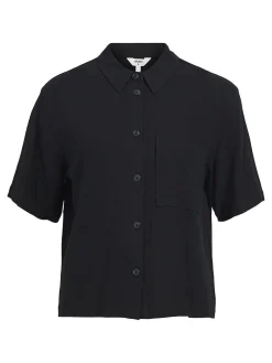 OBJECT Basic|Skjortor*KORTÄRMAD SKJORTA Black