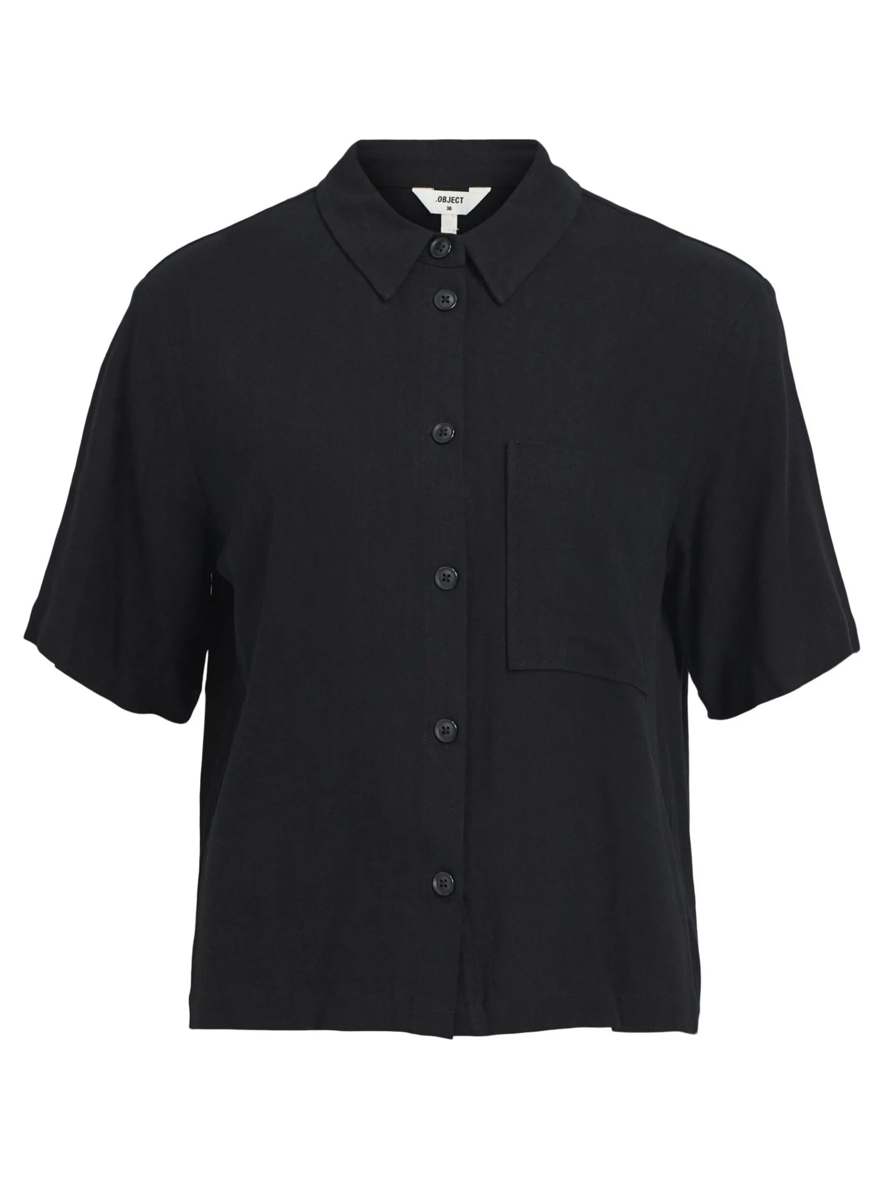OBJECT Basic|Skjortor*KORTÄRMAD SKJORTA Black