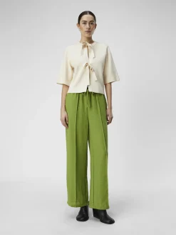 OBJECT Cardigans|Toppar*KORTÄRMAD STICKAD KOFTA Sandshell