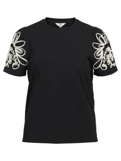 OBJECT Toppar*KORTÄRMAD TOPP Black