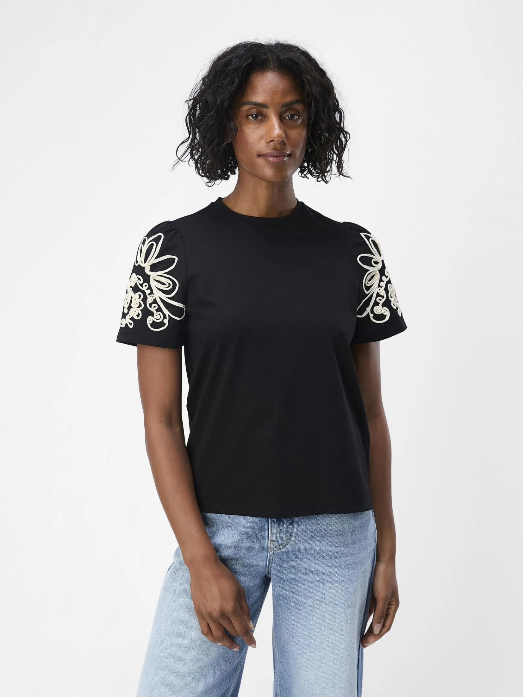 OBJECT Toppar*KORTÄRMAD TOPP Black