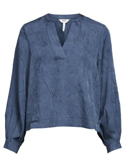 OBJECT Skjortor|Toppar*KRINKLAD BLUS Bering Sea