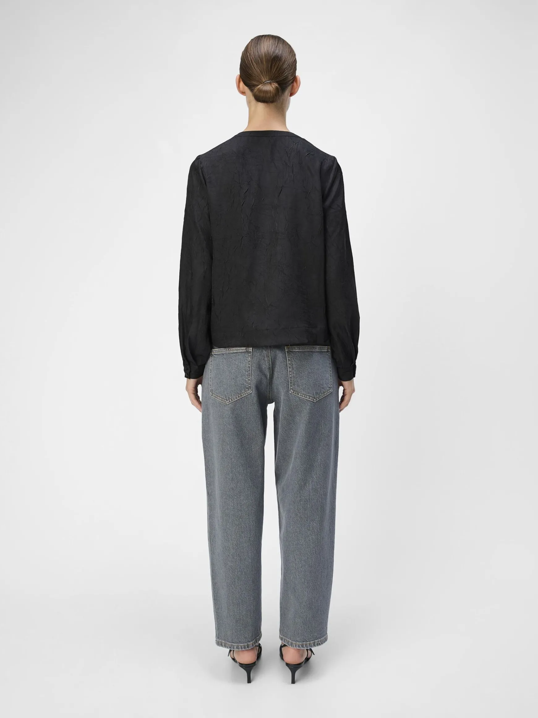OBJECT Skjortor|Toppar*KRINKLAD BLUS Black