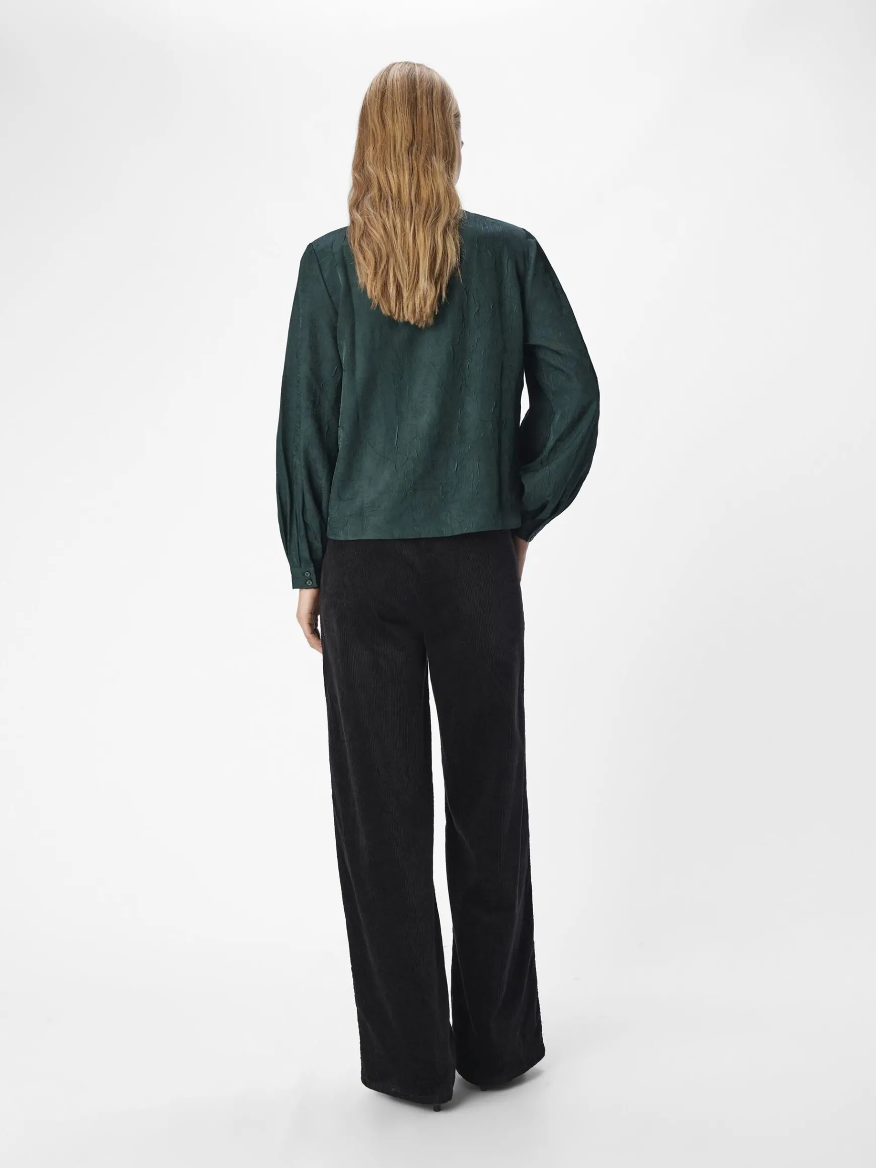 OBJECT Skjortor|Toppar*KRINKLAD BLUS Pine Grove