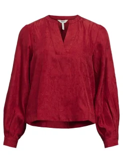 OBJECT Skjortor|Toppar*KRINKLAD BLUS Red Dahlia
