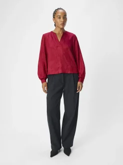 OBJECT Skjortor*KRINKLAD BLUS Sangria