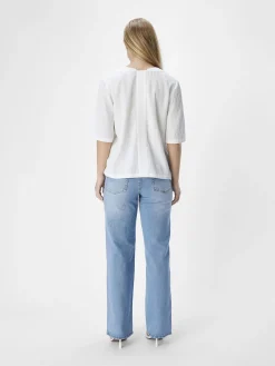 OBJECT Toppar*KRINKLAD BLUS Cloud Dancer