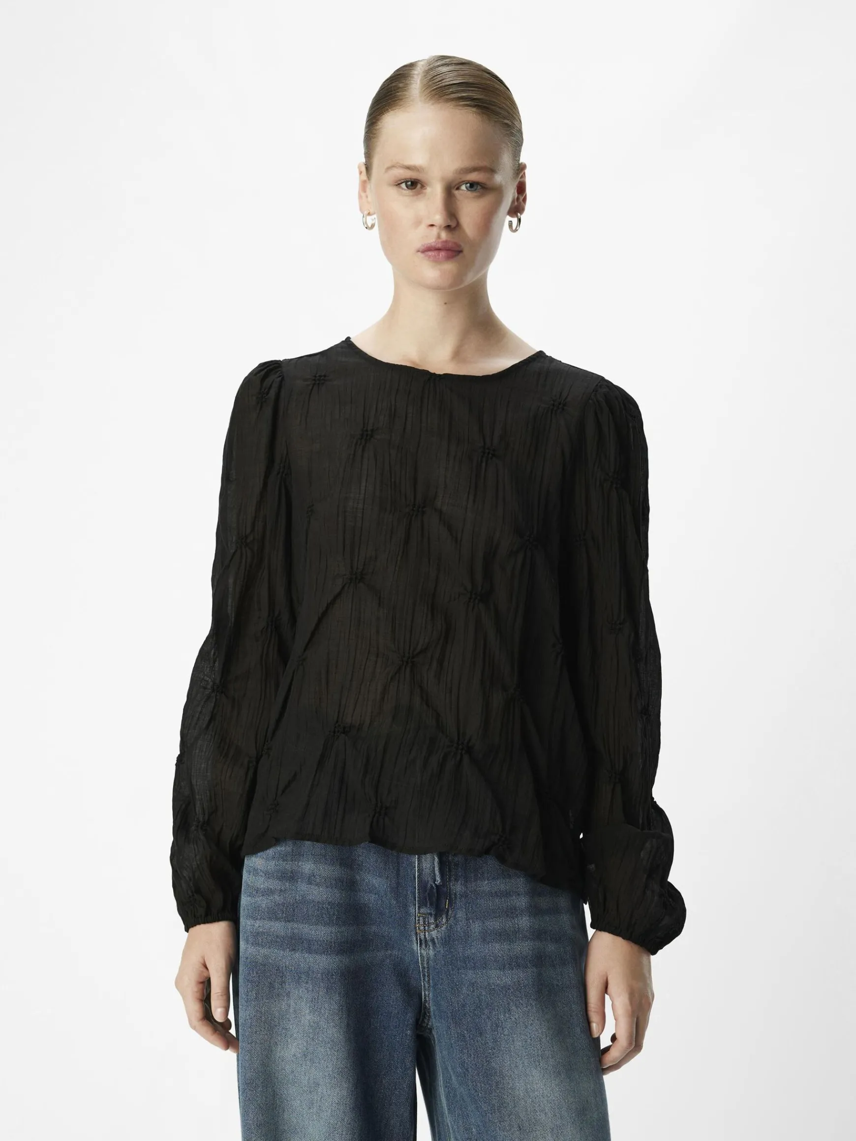 OBJECT Skjortor|Toppar*KRINKLAD TOPP Black