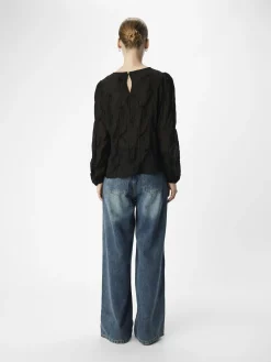 OBJECT Skjortor|Toppar*KRINKLAD TOPP Black