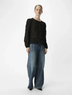 OBJECT Skjortor|Toppar*KRINKLAD TOPP Black