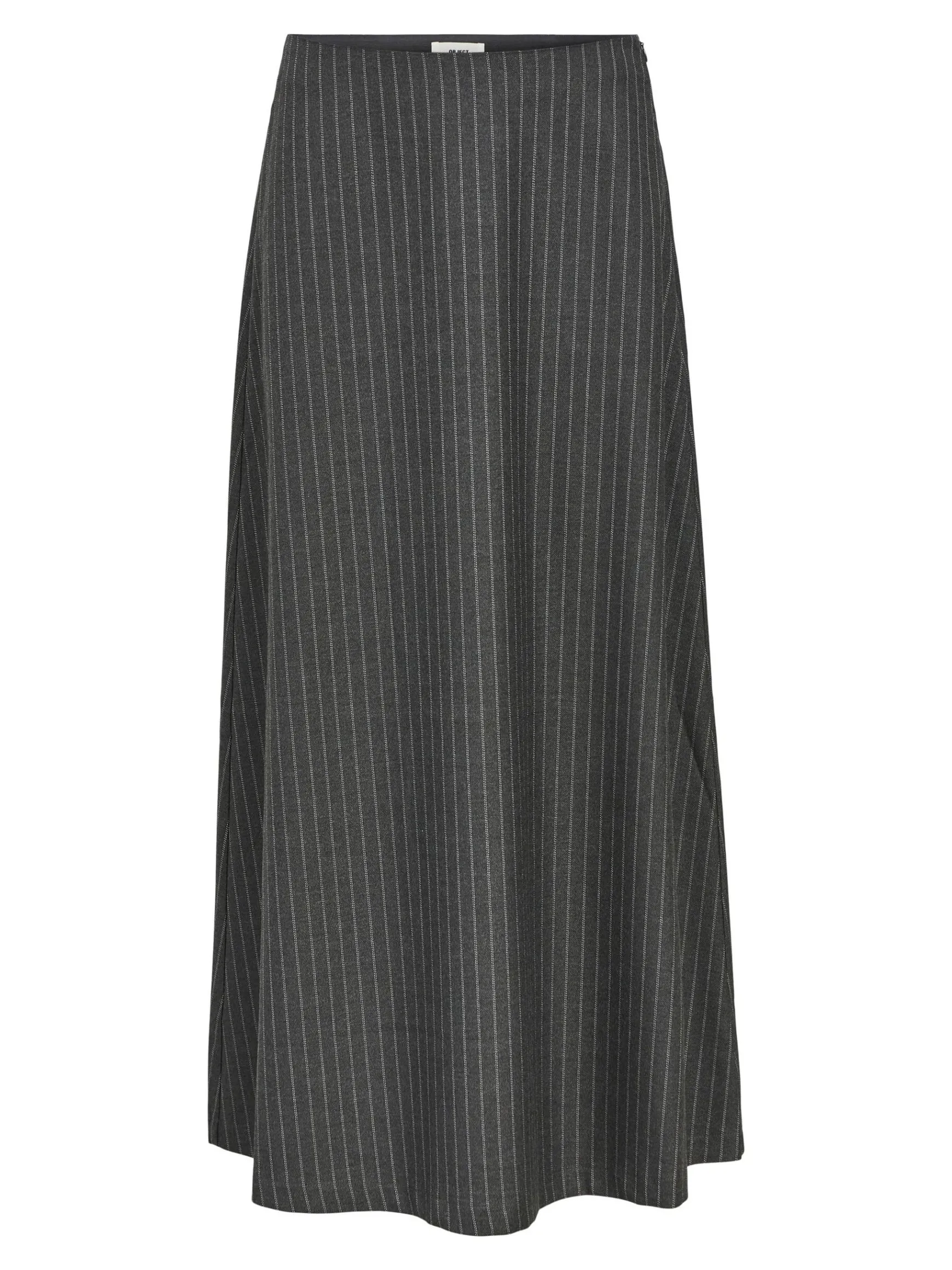 OBJECT Kjolar*KRITSTRECKSRANDIGA MAXIKJOL Dark Grey Melange