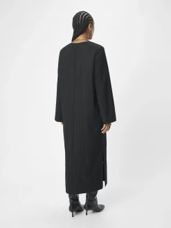 OBJECT Klänningar*KRITSTRECKSRANDIGA MIDIKLÄNNING Black