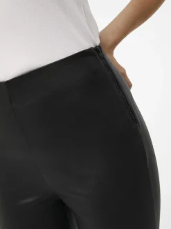 OBJECT Byxor*LÄDERSYDD LEGGINGS Black