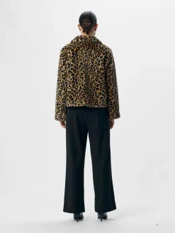 OBJECT Ytterkläder*LEOPARDMÖNSTRADE JACKA Humus