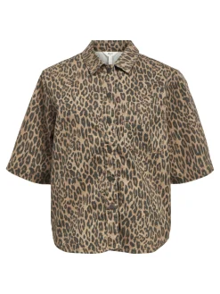 OBJECT Skjortor|Toppar*LEOPARDMÖNSTRADE SKJORTA Incense