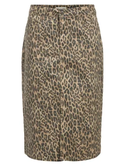 OBJECT Kjolar*LEOPARDTRYCK JEANSKJOL Incense