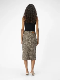 OBJECT Kjolar*LEOPARDTRYCK JEANSKJOL Incense