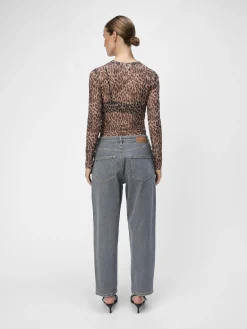 OBJECT Basic|Byxor*LÅG MIDJA JEANS Grey Denim