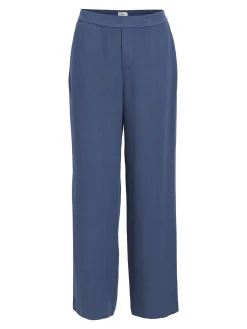 OBJECT Byxor*LINNEBLANDNING BYXOR MED VIDA BEN Dark Denim