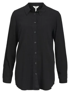 OBJECT Skjortor|Toppar*LINNEBLANDNING SKJORTA Black