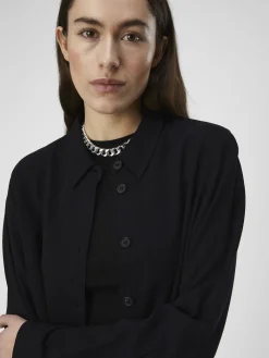 OBJECT Skjortor|Toppar*LINNEBLANDNING SKJORTA Black