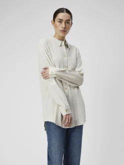 OBJECT Basic|Skjortor*LINNEBLANDNING SKJORTA Sandshell