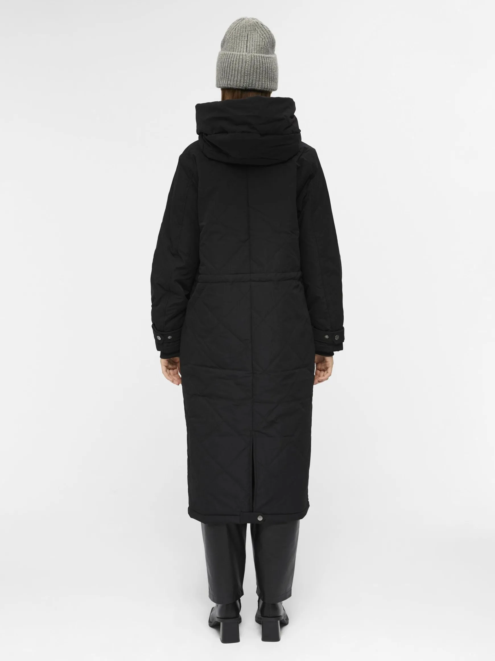 OBJECT Ytterkläder*LÅNG KAPPA Black