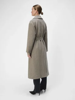 OBJECT Ytterkläder*LÅNG KAPPA Desert Taupe
