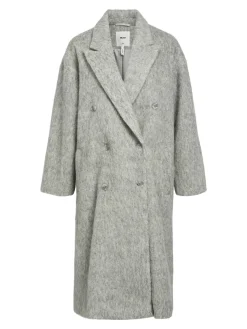 OBJECT Ytterkläder*LÅNG KAPPA Light Grey Melange
