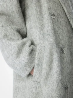 OBJECT Ytterkläder*LÅNG KAPPA Light Grey Melange