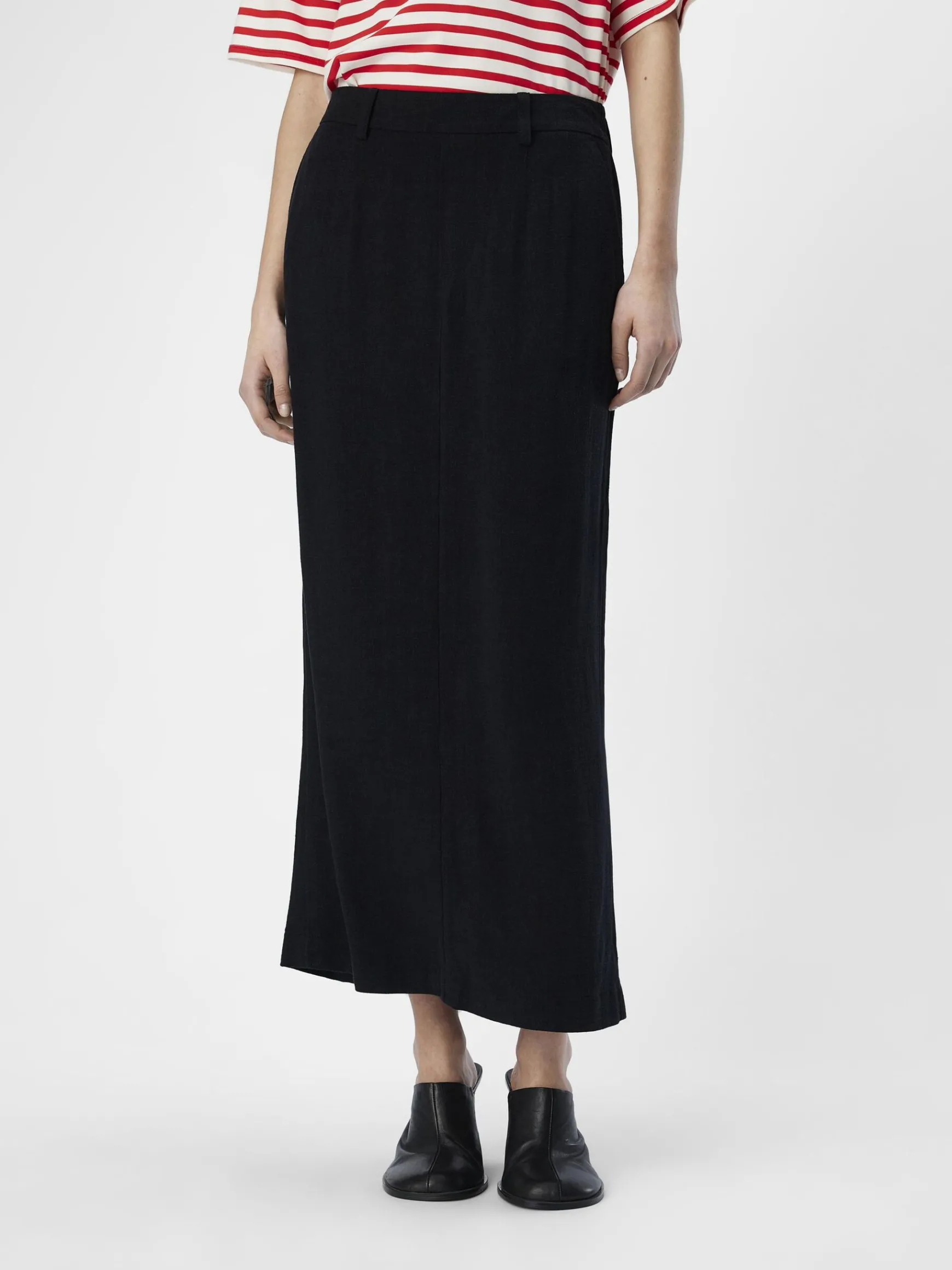 OBJECT Basic|Kjolar*LÅNG PENNKJOL Black