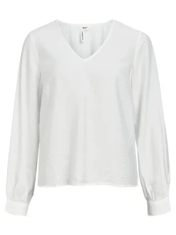 OBJECT Toppar*LÅNGÄRMAD BLUS Cloud Dancer