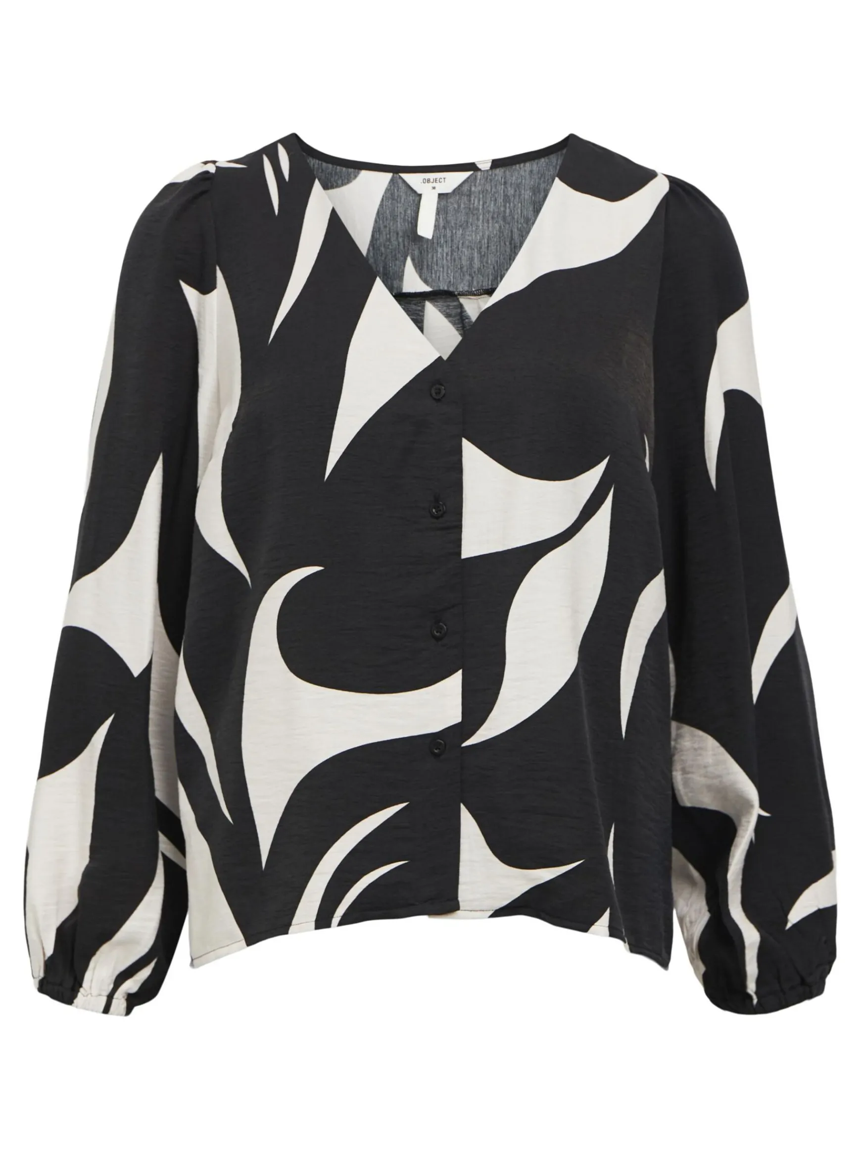 OBJECT Toppar*LÅNGÄRMAD BLUS Black