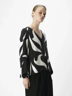 OBJECT Toppar*LÅNGÄRMAD BLUS Black