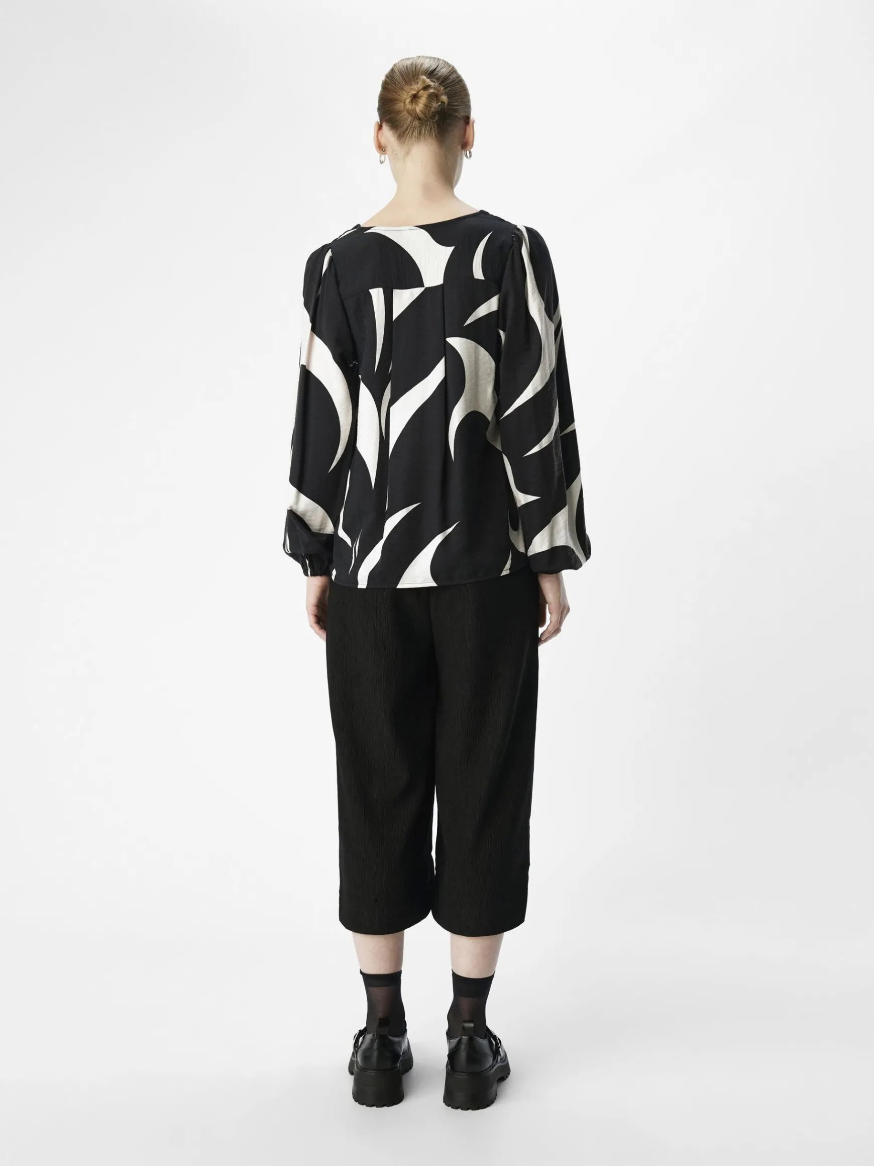 OBJECT Toppar*LÅNGÄRMAD BLUS Black