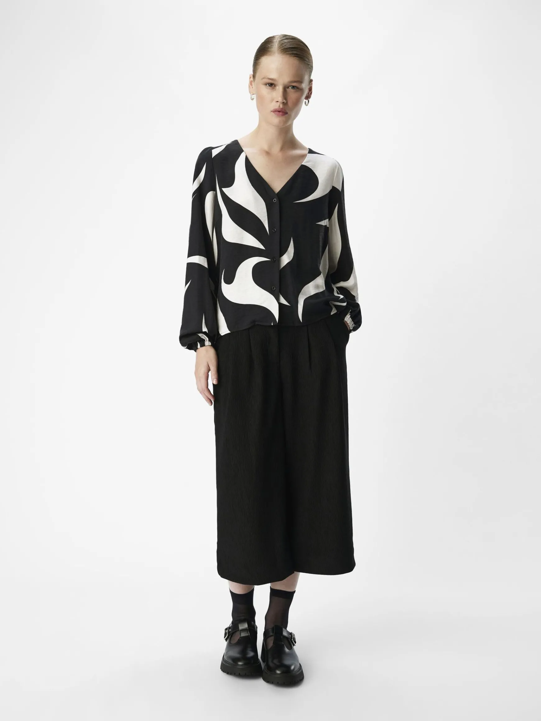 OBJECT Toppar*LÅNGÄRMAD BLUS Black