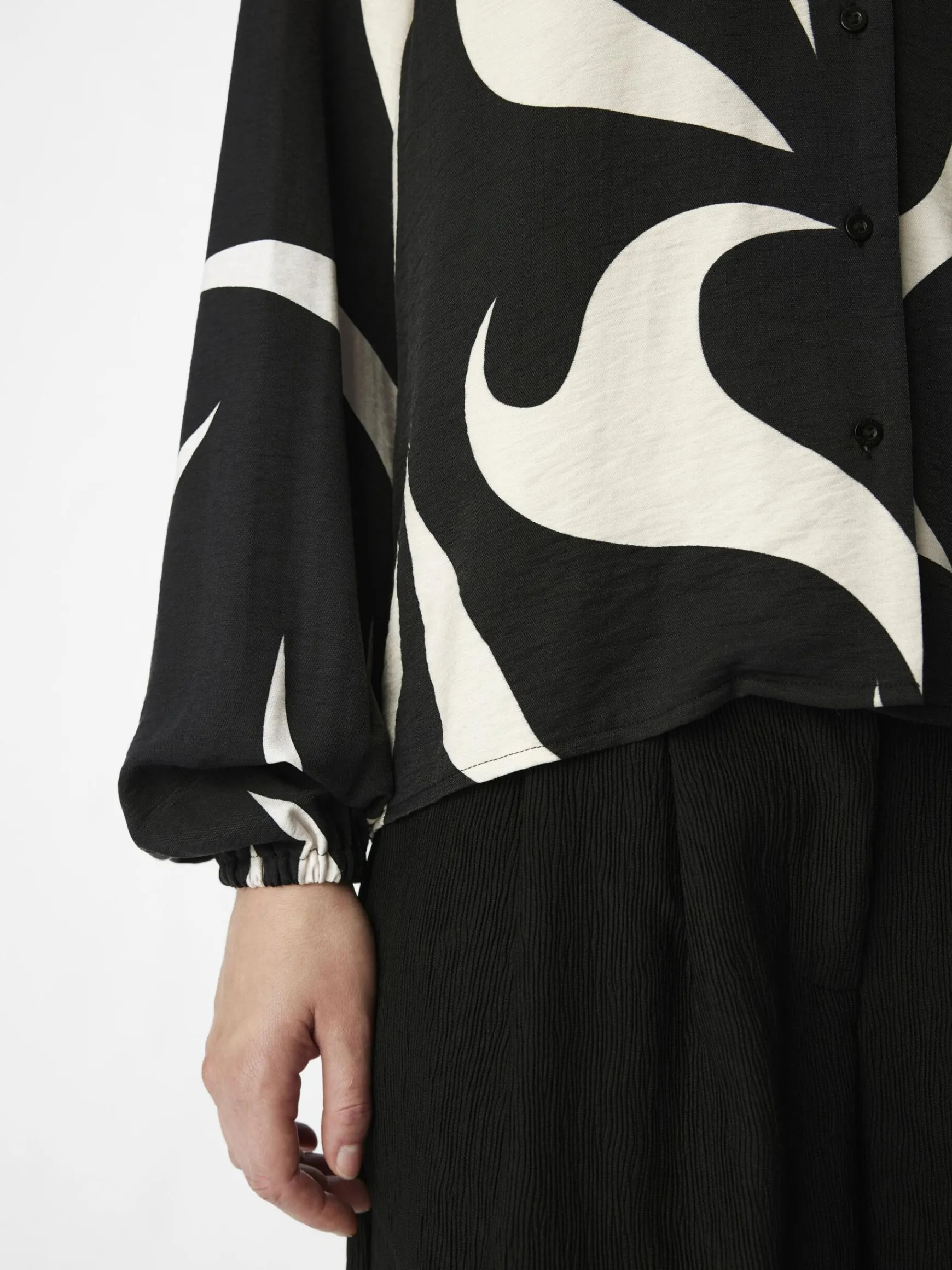OBJECT Toppar*LÅNGÄRMAD BLUS Black