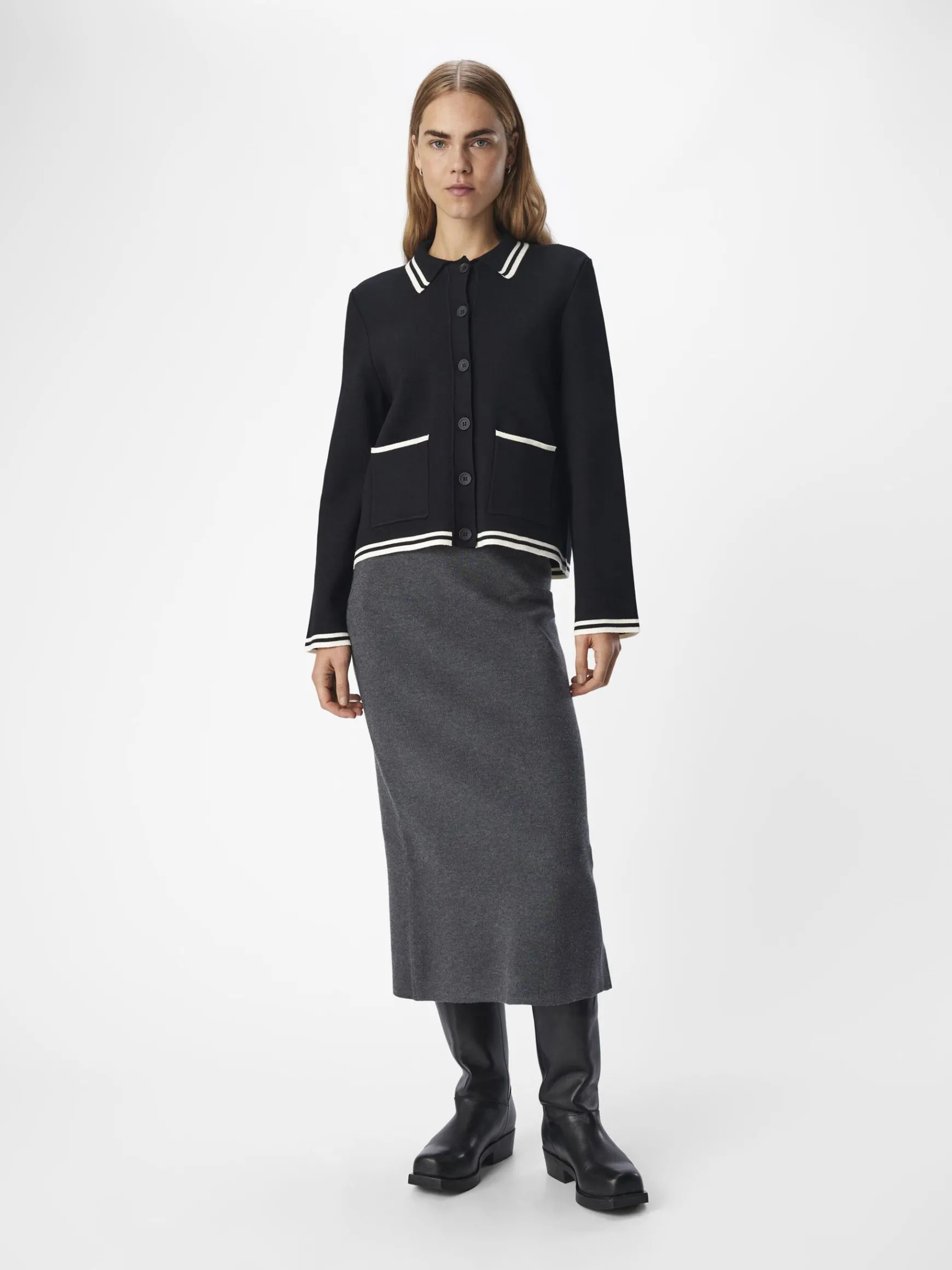 OBJECT Cardigans*LÅNGÄRMAD KOFTA Black