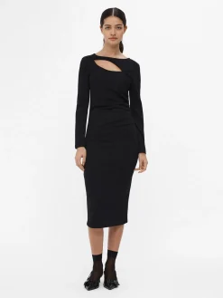 OBJECT Klänningar*LÅNGÄRMAD MIDIKLÄNNING Black