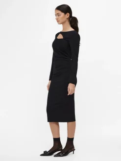OBJECT Klänningar*LÅNGÄRMAD MIDIKLÄNNING Black